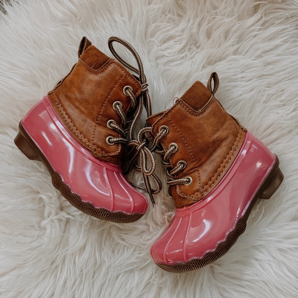 TODDLER PINK DUCK BOOTS
